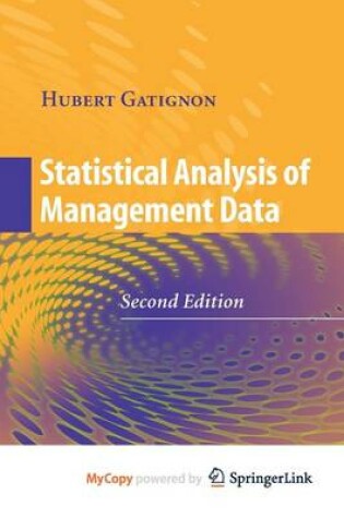 Cover of Statistical Analysis of Management Data