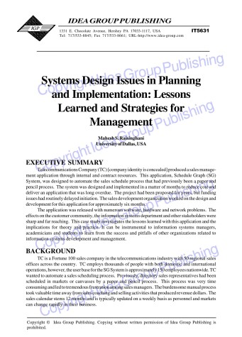 Book cover for Systems Design Issues in Planning and Implementation