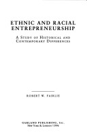 Book cover for Ethnic and Racial Entrepreneurship