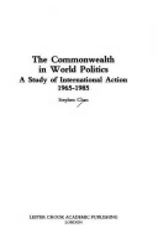 Cover of Commonwealth in World Politics