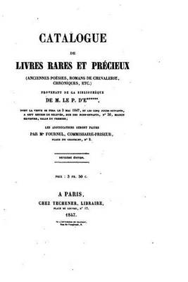 Book cover for Catalogue de livres rares et precieux