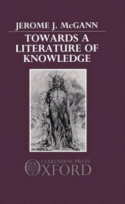 Book cover for Towards a Literature of Knowledge