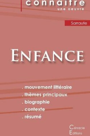 Cover of Fiche de lecture Enfance de Nathalie Sarraute (Analyse litteraire de reference et resume complet)