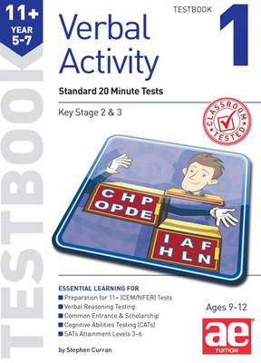 Book cover for 11+ Verbal Activity Year 5-7 Testbook 1