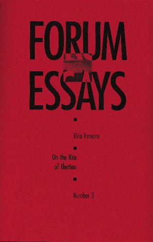 Book cover for Forum Essays #3 :on the Rite O