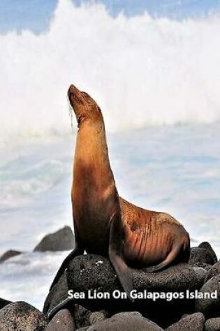 Cover of Sea Lion Galapagos Island on cover college ruled lined paper Composition Book