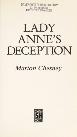 Book cover for Lady Anne's Deception