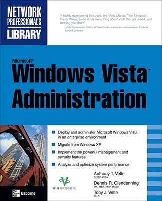 Book cover for Microsoft Windows Vista Administration. Network Professional's Library.