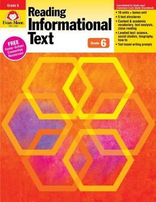 Cover of Reading Informational Text, Grade 6 Teacher Resource