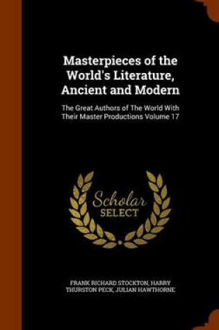 Cover of Masterpieces of the World's Literature, Ancient and Modern