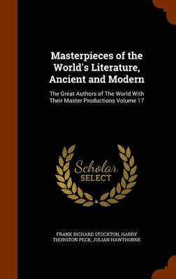 Book cover for Masterpieces of the World's Literature, Ancient and Modern