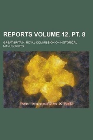 Cover of Reports Volume 12, PT. 8