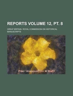 Book cover for Reports Volume 12, PT. 8