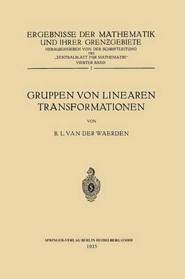 Book cover for Gruppen Von Linearen Transformationen