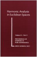 Cover of Harmonic Analysis in Euclidean Spaces