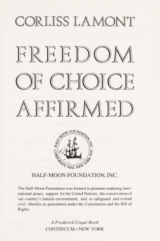 Cover of Freedom of Choice