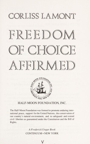 Book cover for Freedom of Choice