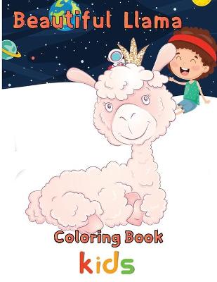 Book cover for Beautiful Llama Coloring Book kids