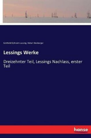 Cover of Lessings Werke