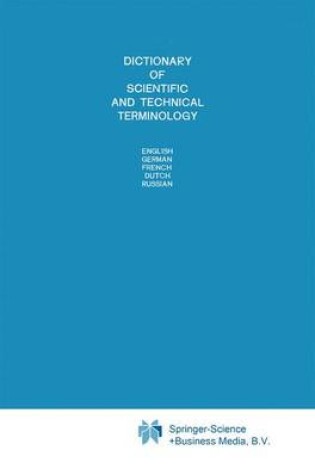 Cover of Dictionary of Scientific and Technical Terminology