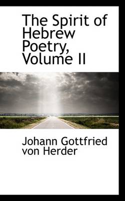 Book cover for The Spirit of Hebrew Poetry, Volume II