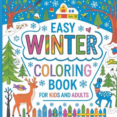 Book cover for Bold & Easy Winter Coloring Book for Adults