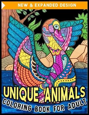 Book cover for Unique Animals Coloring Book for Adult