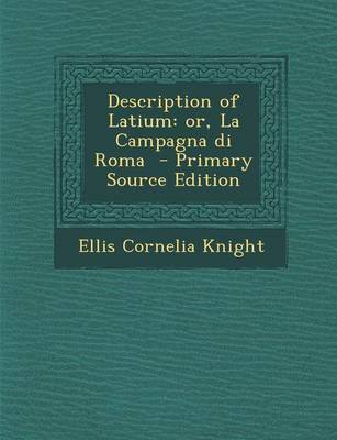 Book cover for Description of Latium