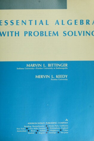 Cover of Essential Algebra with Problem Solving