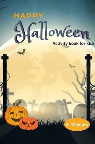 Cover of Halloween activity book for kids