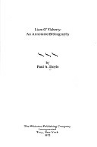 Cover of Liam O'Flaherty