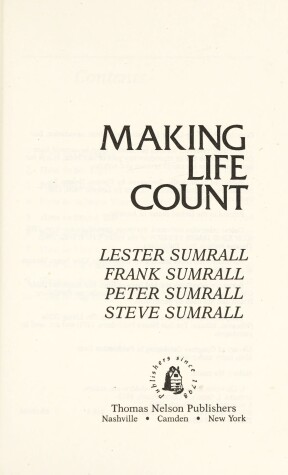 Book cover for Making Life Count