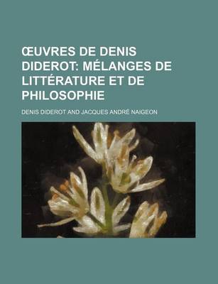 Book cover for Uvres de Denis Diderot (3)