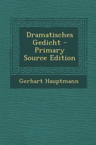 Cover of Dramatisches Gedicht