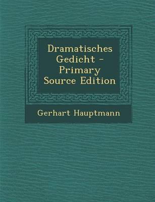 Book cover for Dramatisches Gedicht