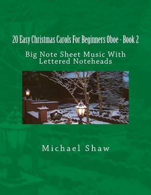 Book cover for 20 Easy Christmas Carols For Beginners Oboe - Book 2