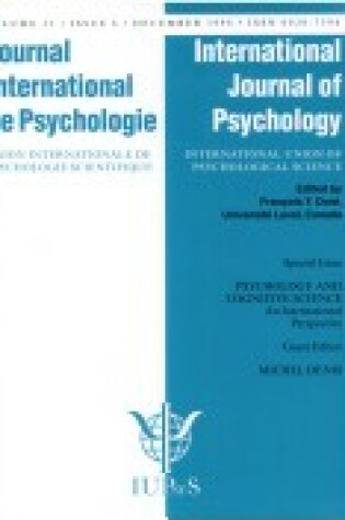 Cover of Psychology and Cognitive Science