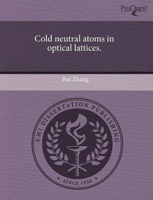 Book cover for Cold Neutral Atoms in Optical Lattices