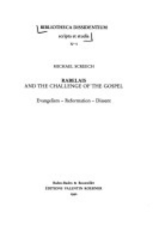 Cover of Rabelais and the Challenge of the Gospel