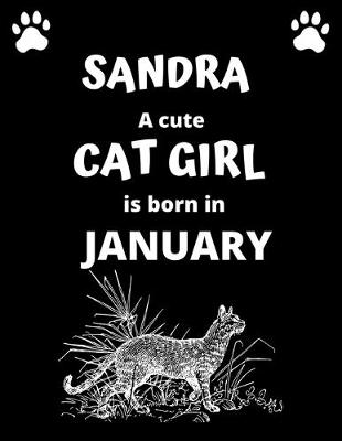 Book cover for SANDRA a cute cat girl is born in January