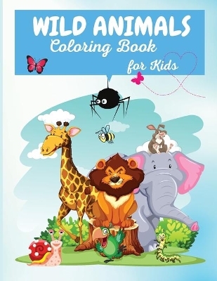 Book cover for Wild Animals Coloring Book