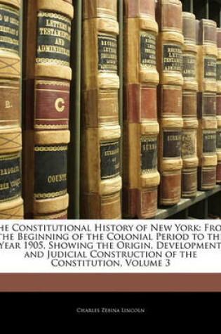 Cover of The Constitutional History of New York