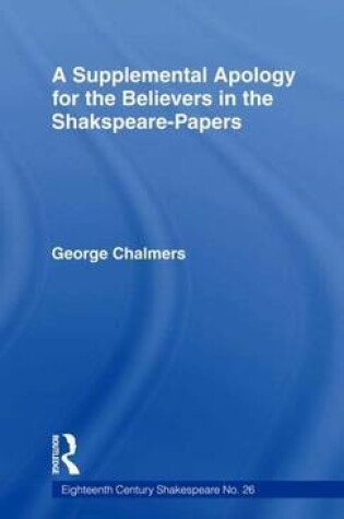 Cover of Supplemental Apology for Believers in Shakespeare Papers: Volume 26