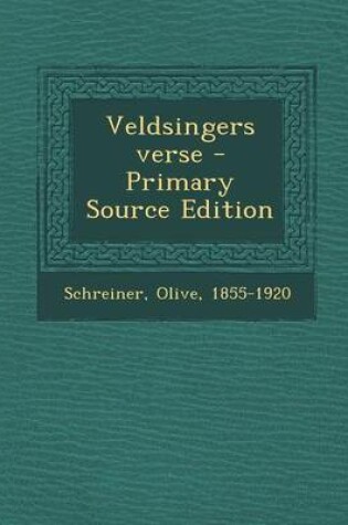 Cover of Veldsingers Verse - Primary Source Edition
