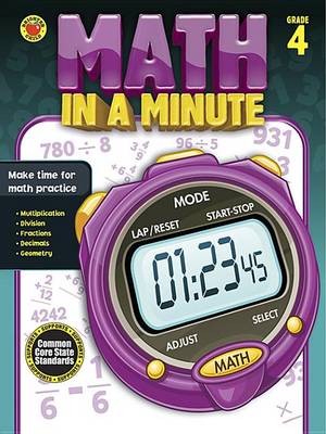 Book cover for Math in a Minute, Grade 4