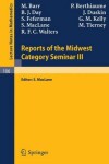 Book cover for Reports of the Midwest Category Seminar III