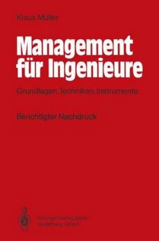 Cover of Management Fa1/4r Ingenieure