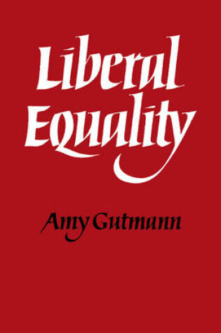 Cover of Liberal Equality