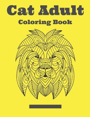 Book cover for Cat Adult Coloring Book