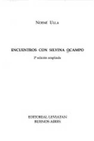 Cover of Encuentros Con Silvina Ocampo
